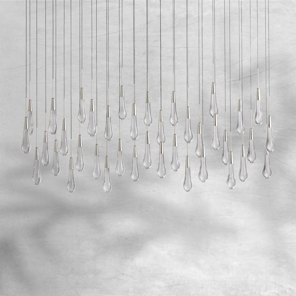 Raindrop Soltaire Linear Chandelier