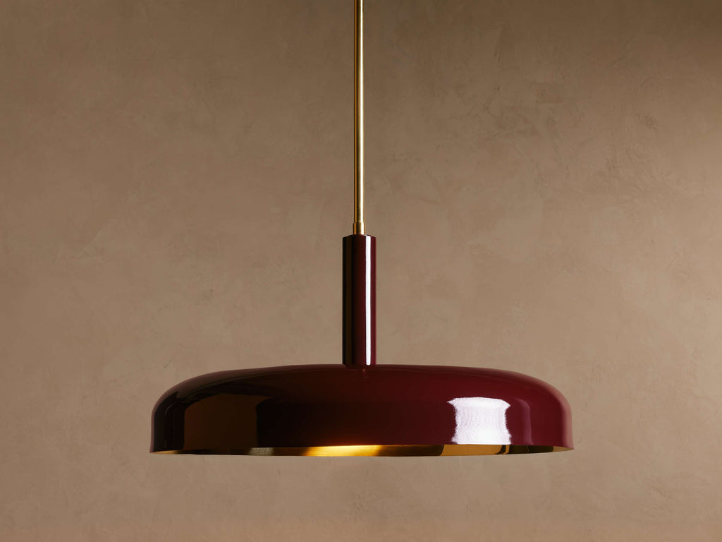 Riviko Aura Grandeur Brass Pendant - dramatic American stairwell with three-story void