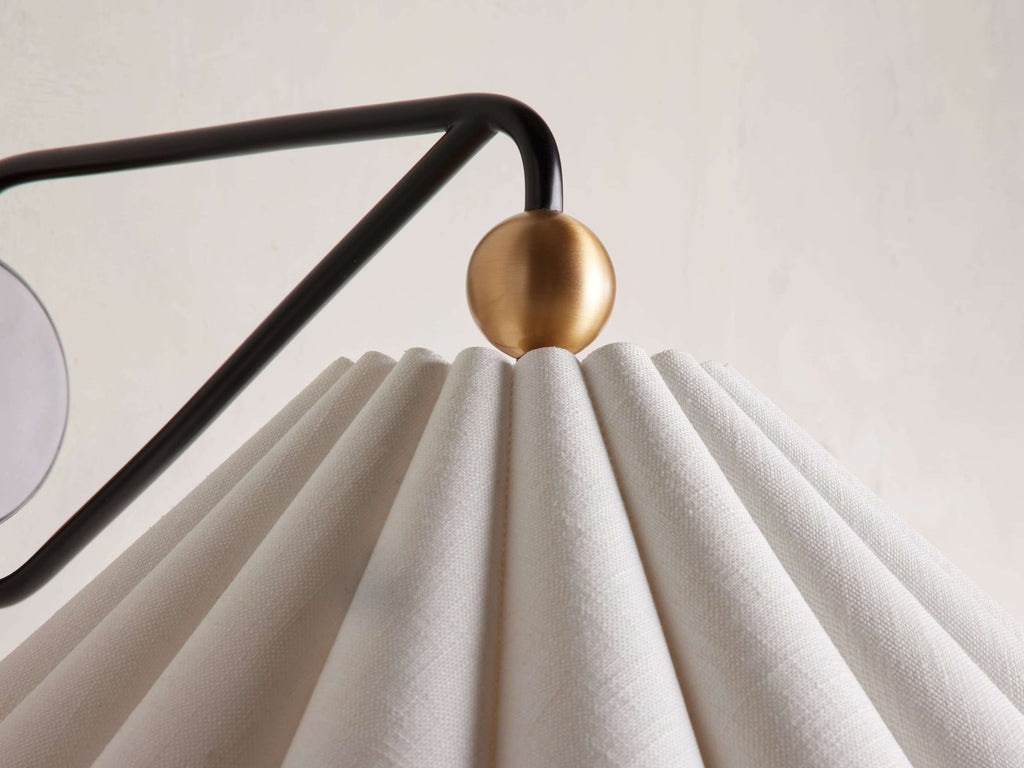 Riviko Linen Pleat Swivel Wall Sconce - Background Shot