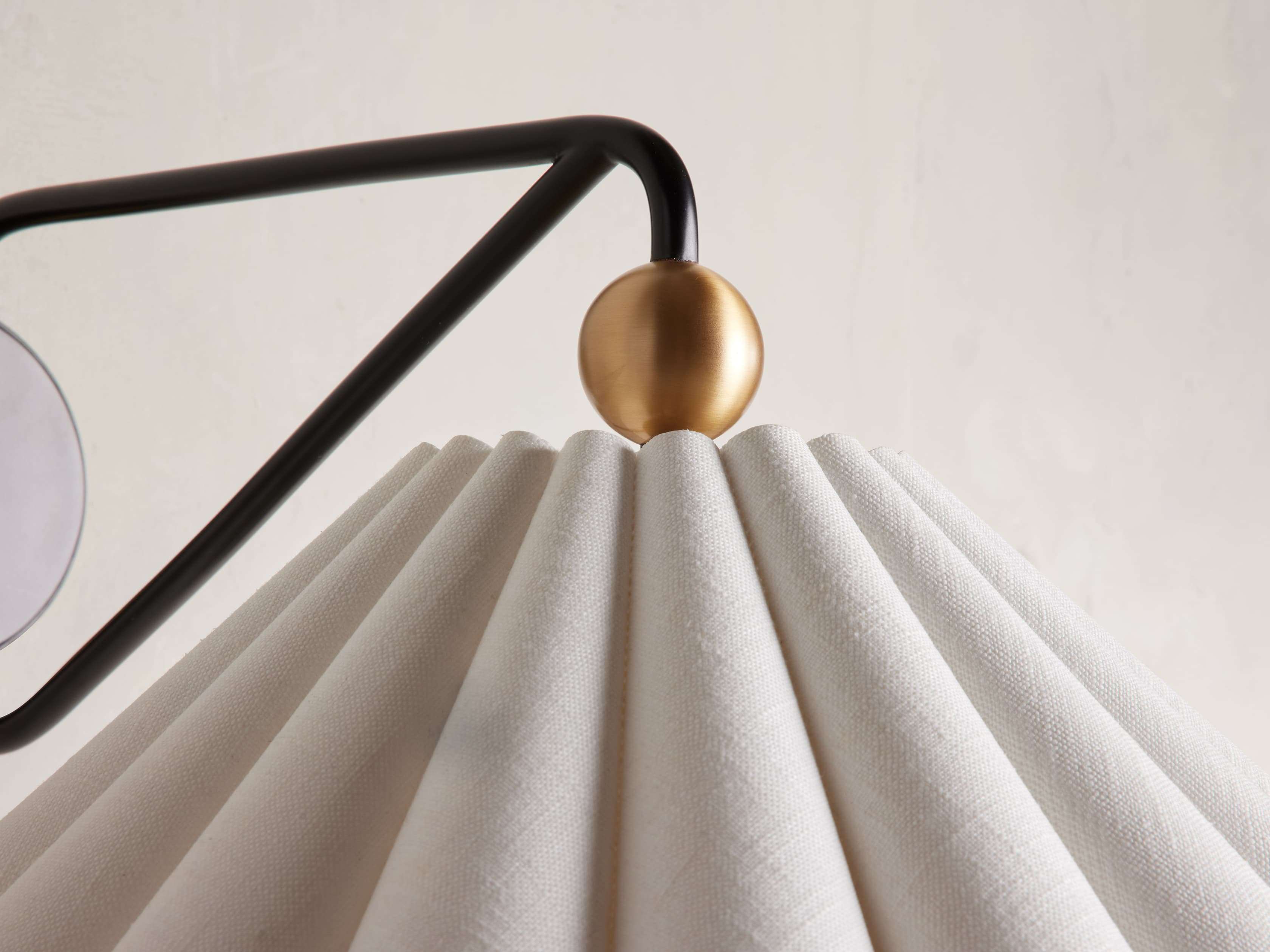 Riviko Linen Pleat Swivel Wall Sconce - Background Shot