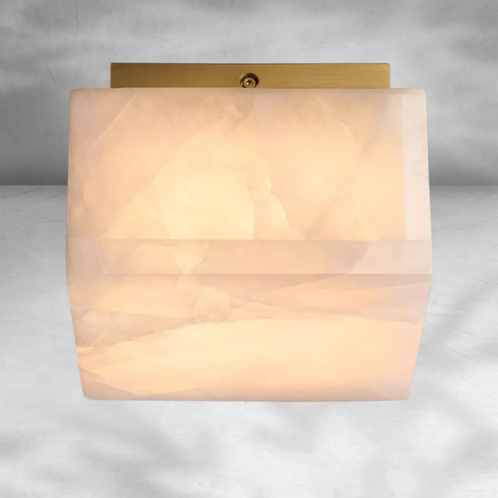 Riora Calcite Square Flushmount 6"10"14"