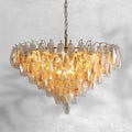 Cyra Glass Tiered Round Chandelier 37"D 47"D 62"D