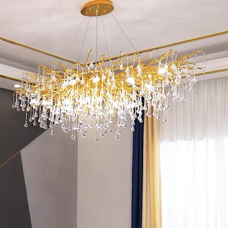 LG Teardrop Branch Tree Crystal Chandelier