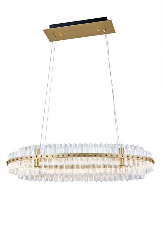 Riviko Aura Grandeur 2-Tier Oval Crystal LED Chandelier - dramatic American stairwell with soaring ceiling