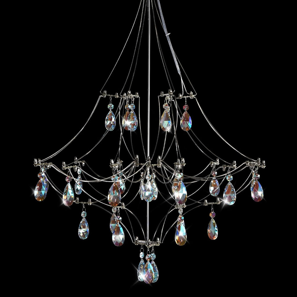 Crystal Chandelier Sliver Ceiling Light Fixture
