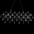 Large Silver Rectangle Crystal Chandelier 49.2" Modern Luxury Raine Light