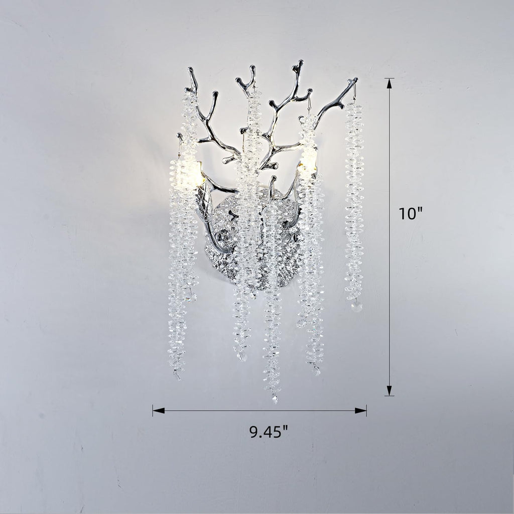 Riviko Radiant Bloom Crystal Wall Sconce 17"H - Background Shot