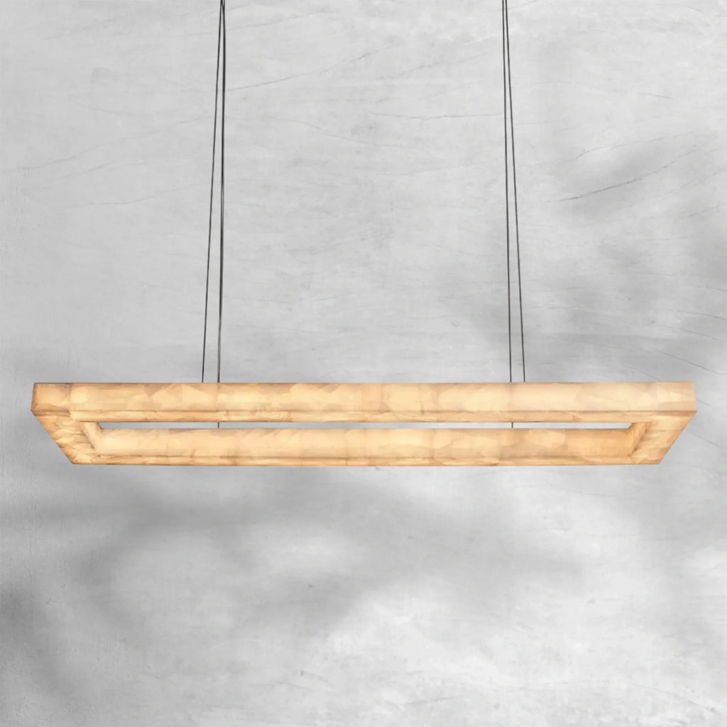 Riora Rectangular Calcite Chandelier 54"72"
