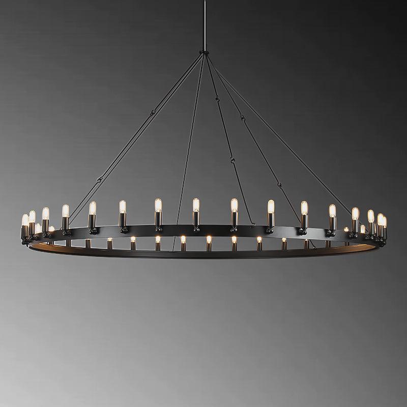 Celestine Vintage Round Chandelier Black Color