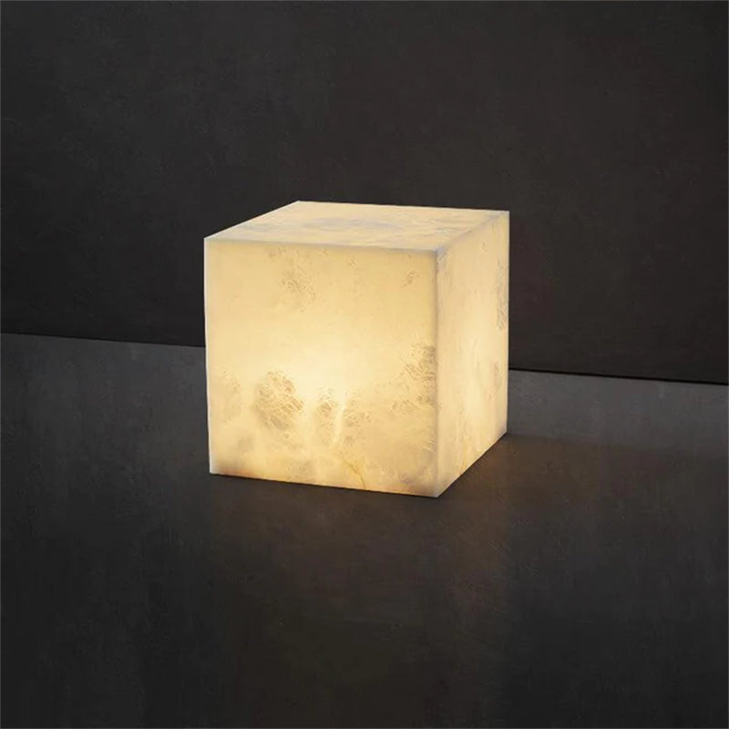 Vasilia Alabaster Cubic Pendant For Dining Table, Kitchen Island Pendant Chandeliers Riviko