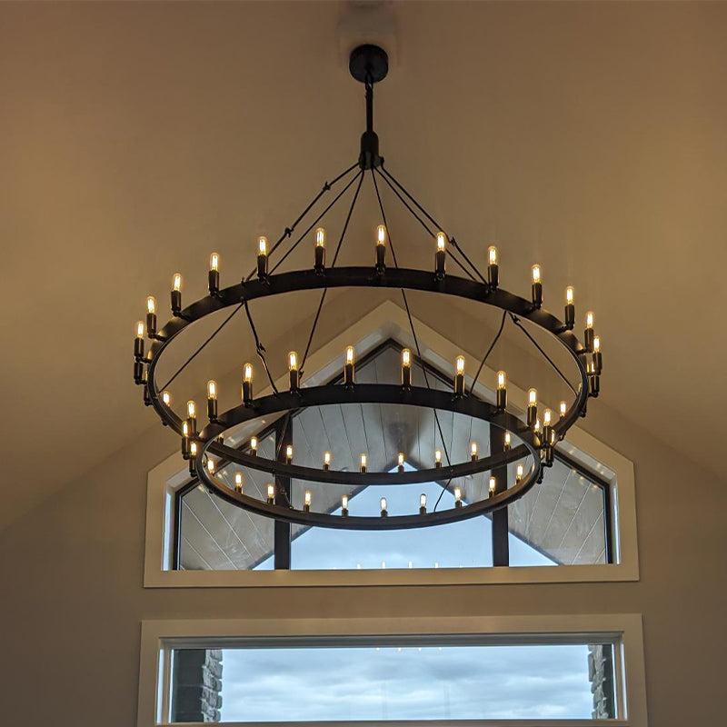 Celestine Vintage Round Chandelier Black Color