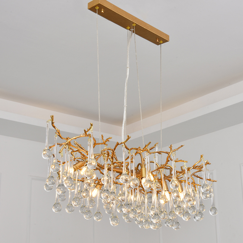 Riviko Verdant Canopy Crystal Branch Chandelier - Background Shot