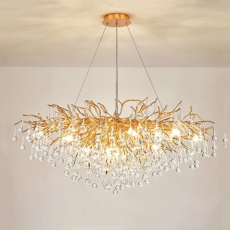 LG Teardrop Branch Tree Crystal Chandelier