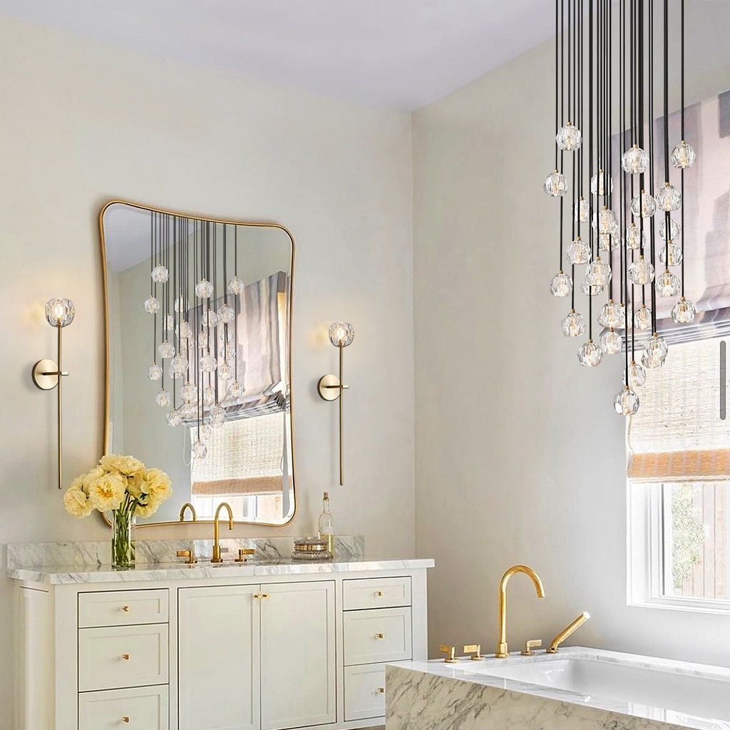 Bille De Crystal Glass Grand Wall Sconce