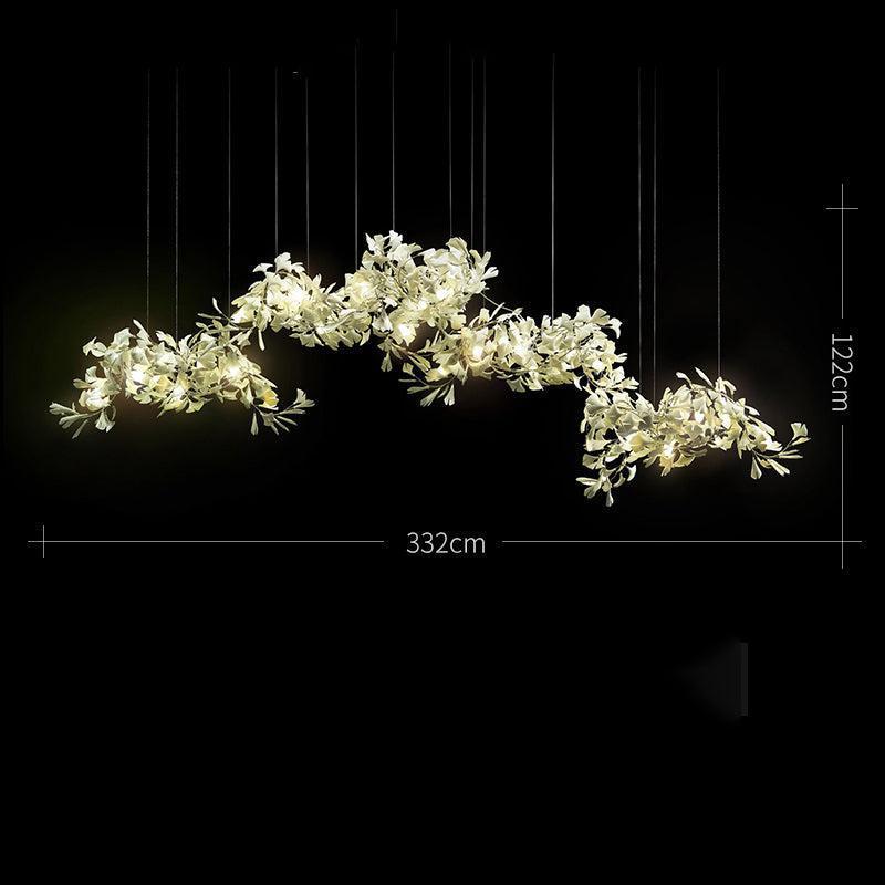 Riviko Verdant Canopy Linear Chandelier - Background Shot