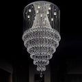 Soltaire Crystal Raindrop Tiers Floating Chandelier For Foyer/Entryway/Staircase