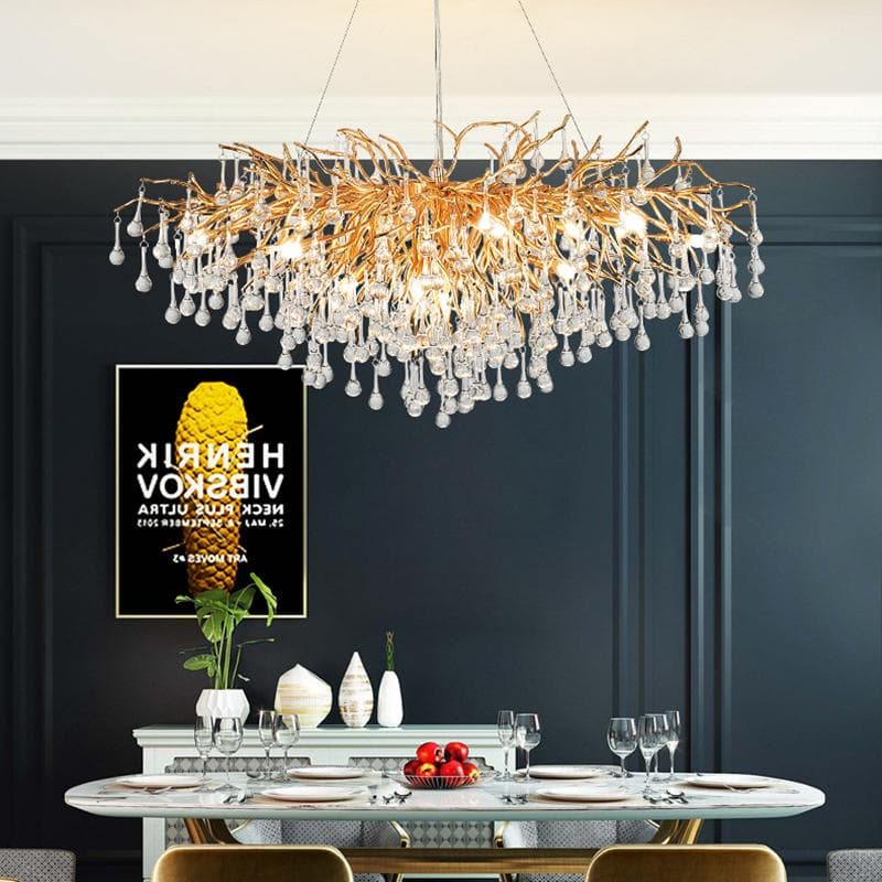 LG Teardrop Branch Tree Crystal Chandelier