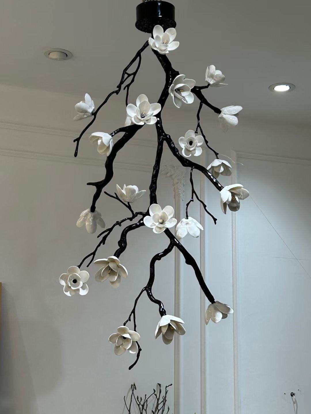 Large Long Branch Flower Chandelier - Yovalighting