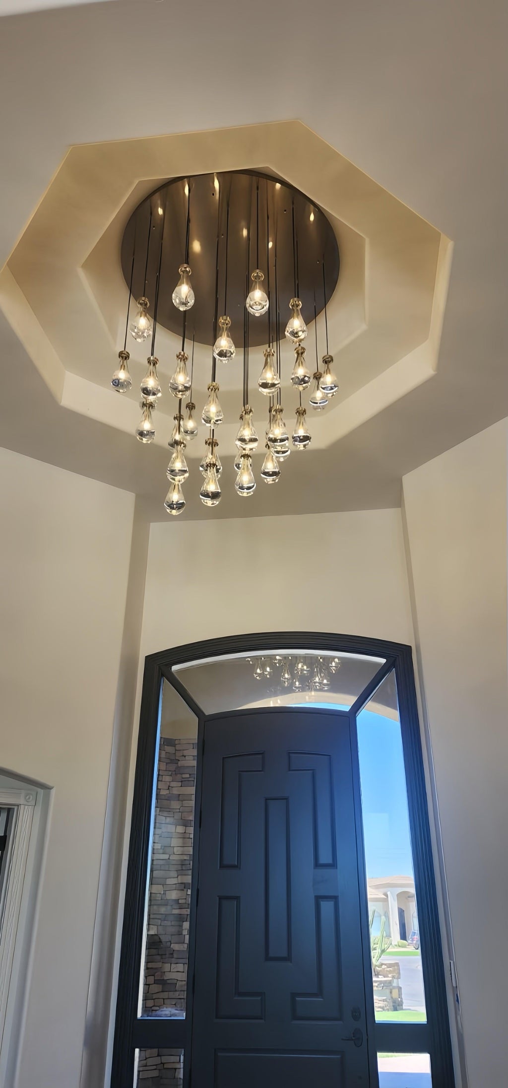 Soltaire Raindrop Round Chandelier 60"