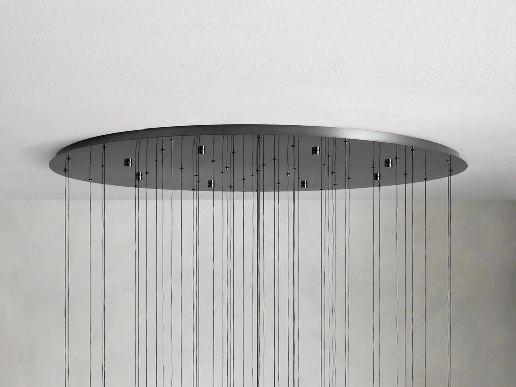 Soltaire Raindrop Round Chandelier 58"W