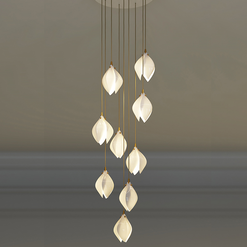 Riviko Verdant Ceramic Branch Chandelier - Background Shot
