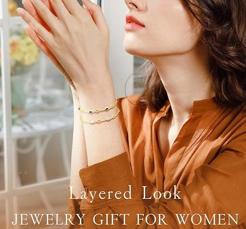 Women’s 925 Sterling Silver Gold-Plated Zircon Bracelet