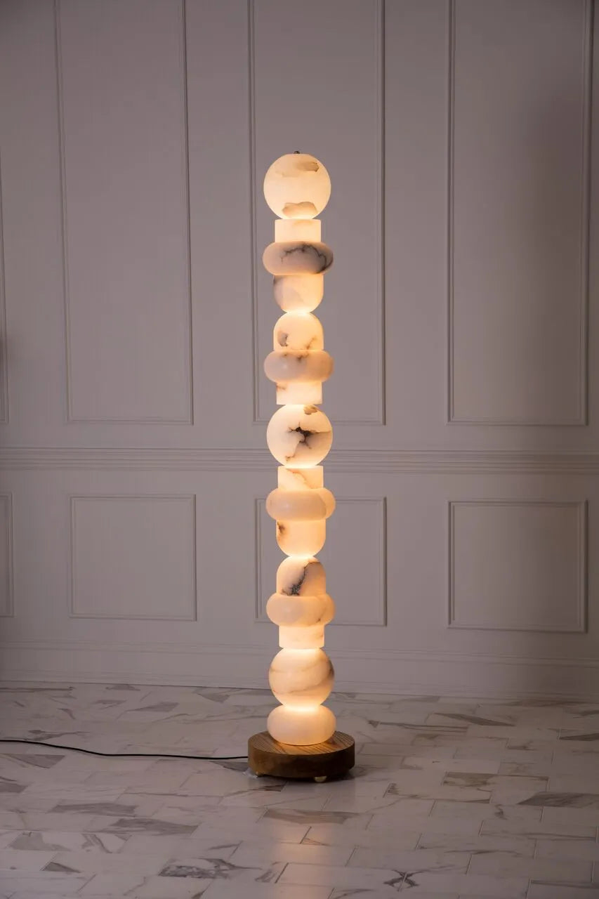 Alabaster Totem 16 Floor Lamp, Living Room Standing Lamp Floor standing lamps Riviko