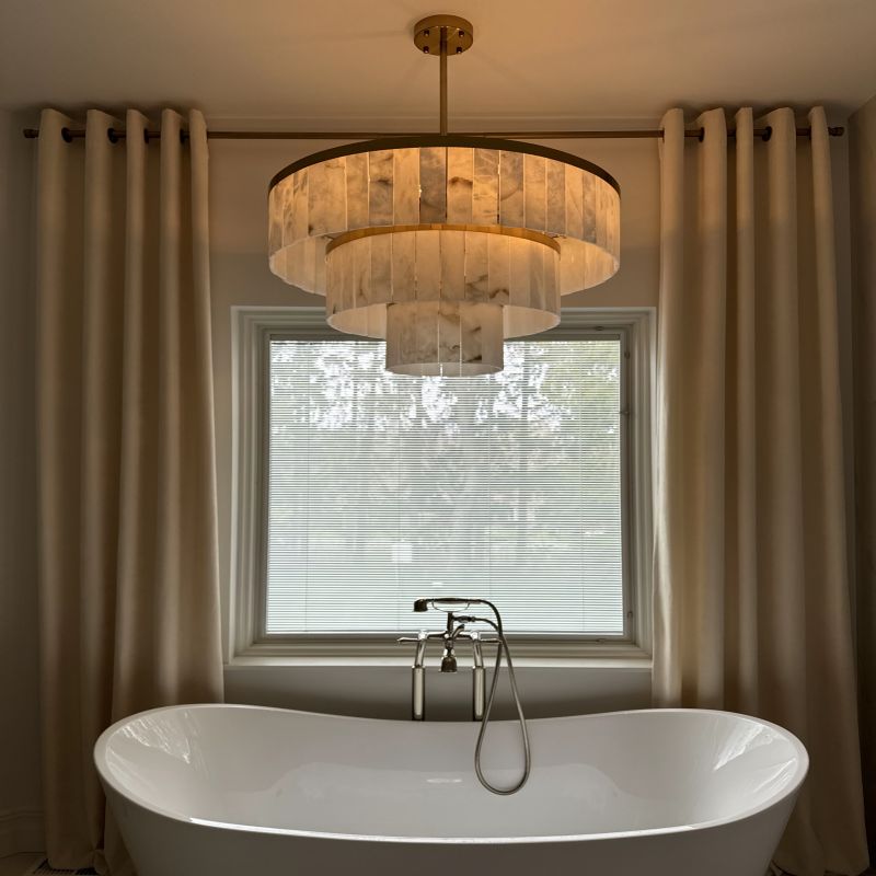 Round Alabaster 3 Tier Modern Chandelier，Living Room Chandelier chandelier for bedroom,chandelier for dining room,chandelier for stairways,chandelier for foyer,chandelier for bathrooms,chandelier for living room Riviko