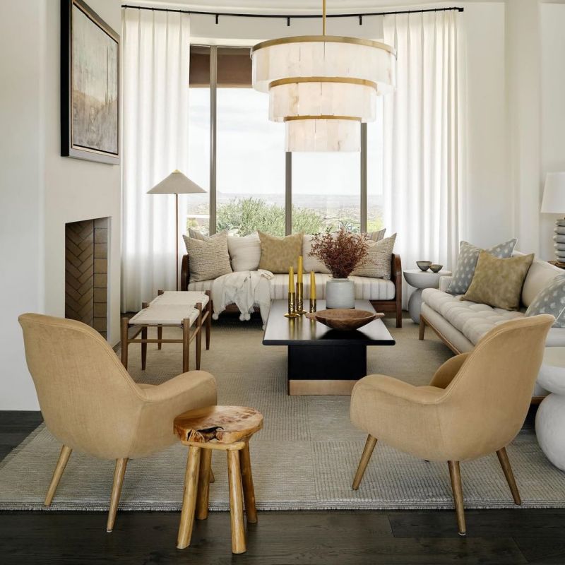 Round Alabaster 3 Tier Modern Chandelier，Living Room Chandelier chandelier for bedroom,chandelier for dining room,chandelier for stairways,chandelier for foyer,chandelier for bathrooms,chandelier for living room Riviko