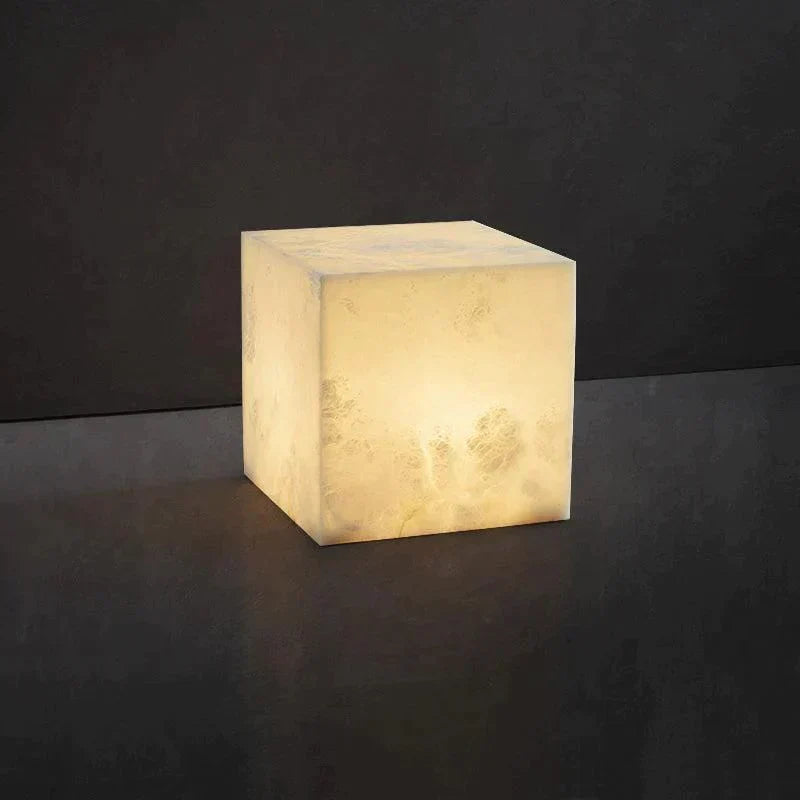 Coral Alabaster Table Lamp for Bedroom, Living Room Table Lamp Riviko 7.9" W