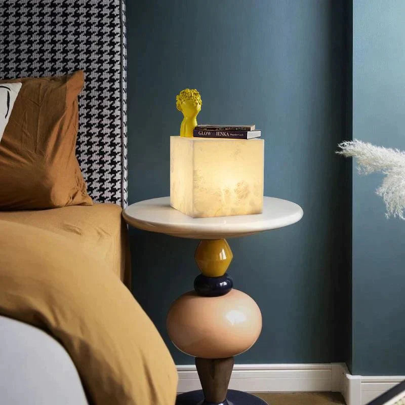 Coral Alabaster Table Lamp for Bedroom, Living Room Table Lamp Riviko