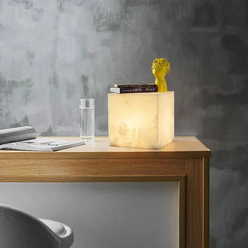 Coral Alabaster Table Lamp for Bedroom, Living Room Table Lamp Riviko