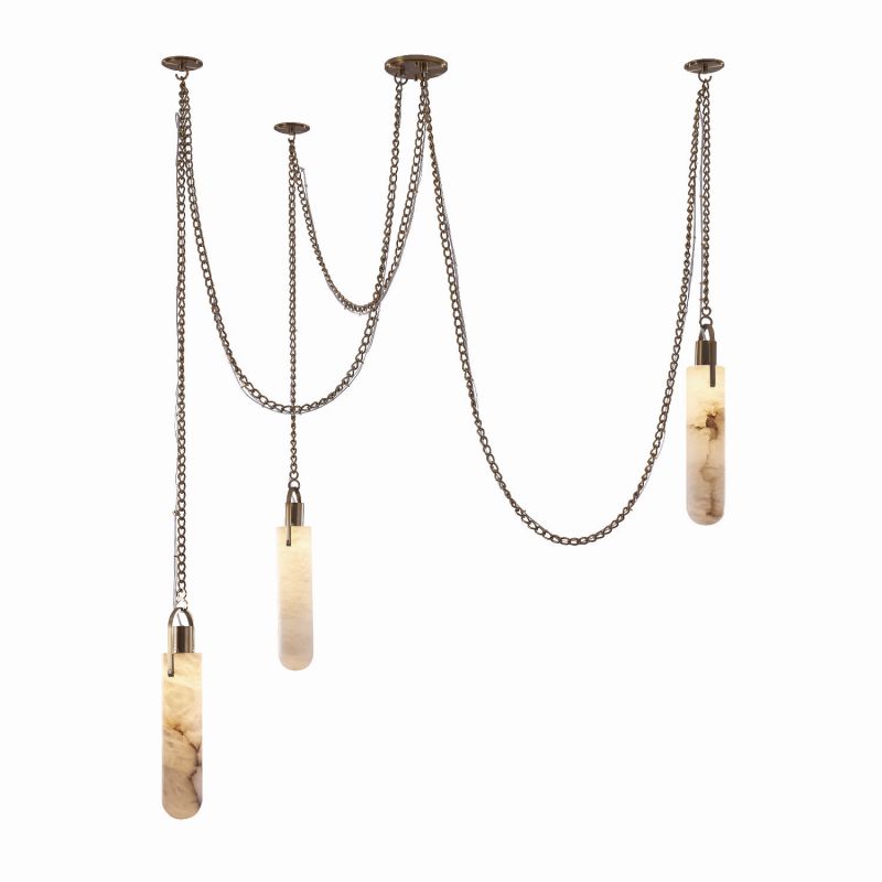 Alabaster Flint 3 Light LED Multi-Drop Pendant Pendant for living room,Pendant for kitchen,Pendant for bathrooms,Pendant for bedrooms,Pendant for foyer,Pendant for stairways,Pendant for dining room Riviko
