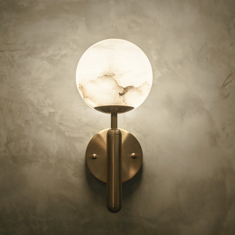 Savin Modern Alabaster Global Wall Light for Bedroom, Living Room wall sconce for bedroom,wall sconce for dining room,wall sconce for stairways,wall sconce for foyer,wall sconce for bathrooms,wall sconce for kitchen,wall sconce for living room Riviko