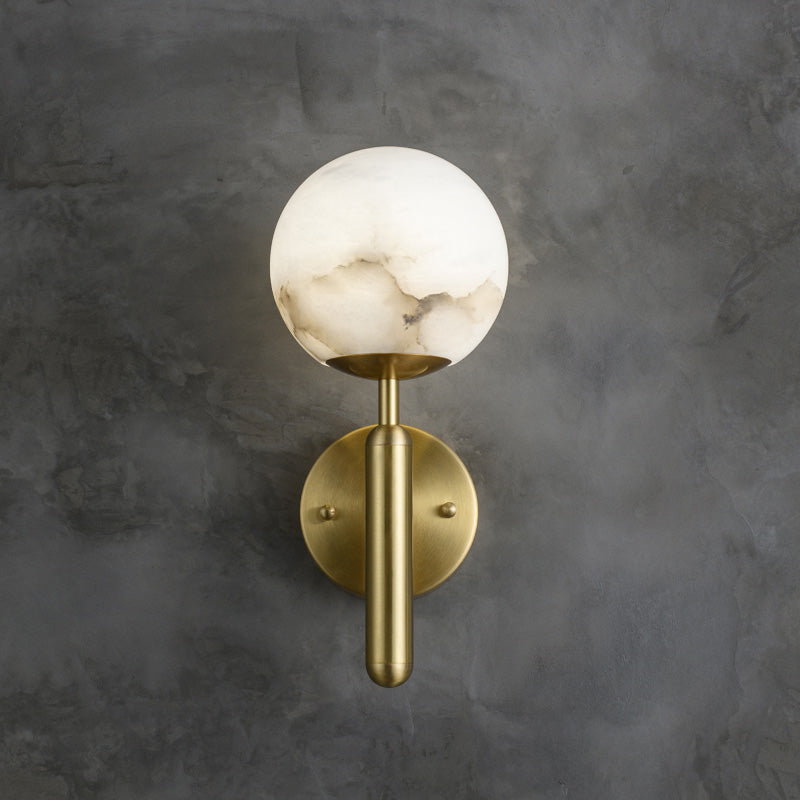 Savin Modern Alabaster Global Wall Light for Bedroom, Living Room wall sconce for bedroom,wall sconce for dining room,wall sconce for stairways,wall sconce for foyer,wall sconce for bathrooms,wall sconce for kitchen,wall sconce for living room Riviko