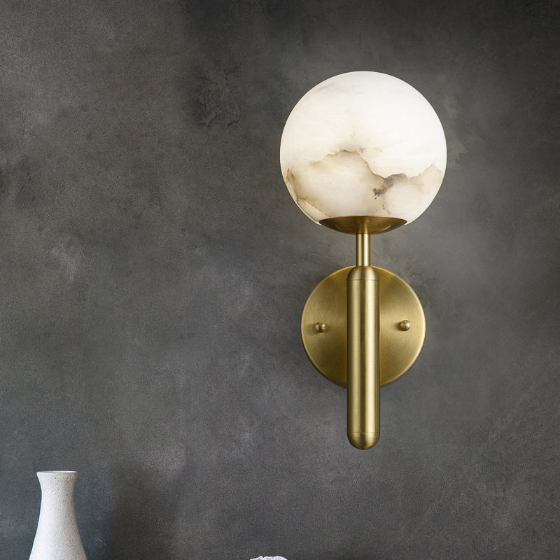 Savin Modern Alabaster Global Wall Light for Bedroom, Living Room wall sconce for bedroom,wall sconce for dining room,wall sconce for stairways,wall sconce for foyer,wall sconce for bathrooms,wall sconce for kitchen,wall sconce for living room Riviko