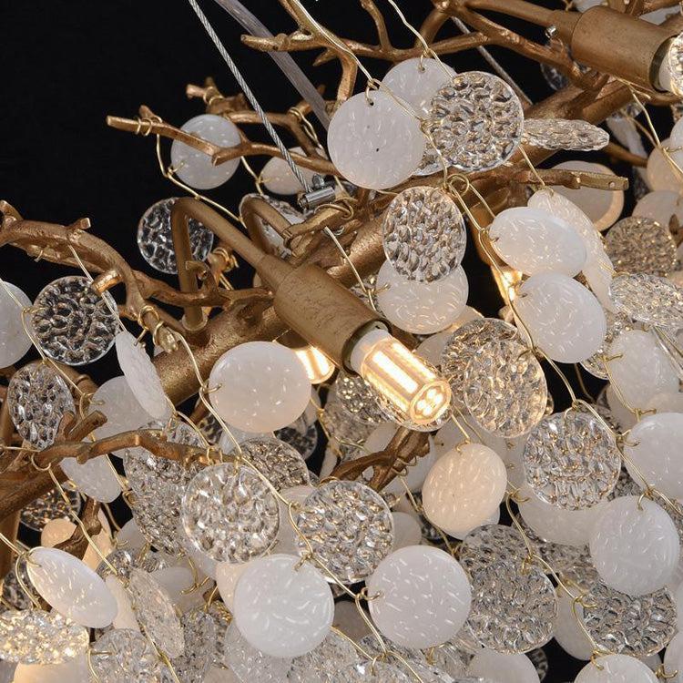 Riviko Veridian Bloom Brass Branch Chandelier - Background Shot