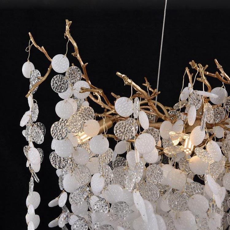Riviko Veridian Bloom Brass Branch Chandelier - Background Shot