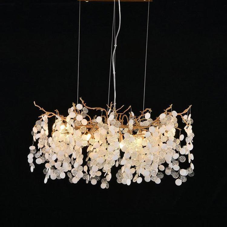 Riviko Veridian Bloom Brass Branch Chandelier - Background Shot