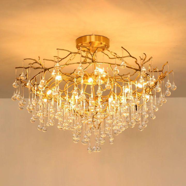 Riviko Verdant Branching Crystal Chandelier - Background Shot