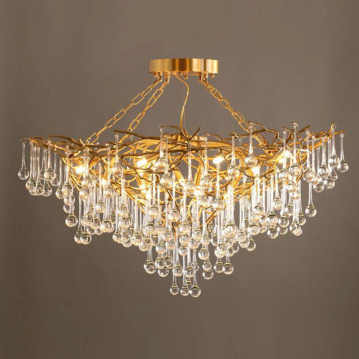 Riviko Verdant Branching Crystal Chandelier - Background Shot