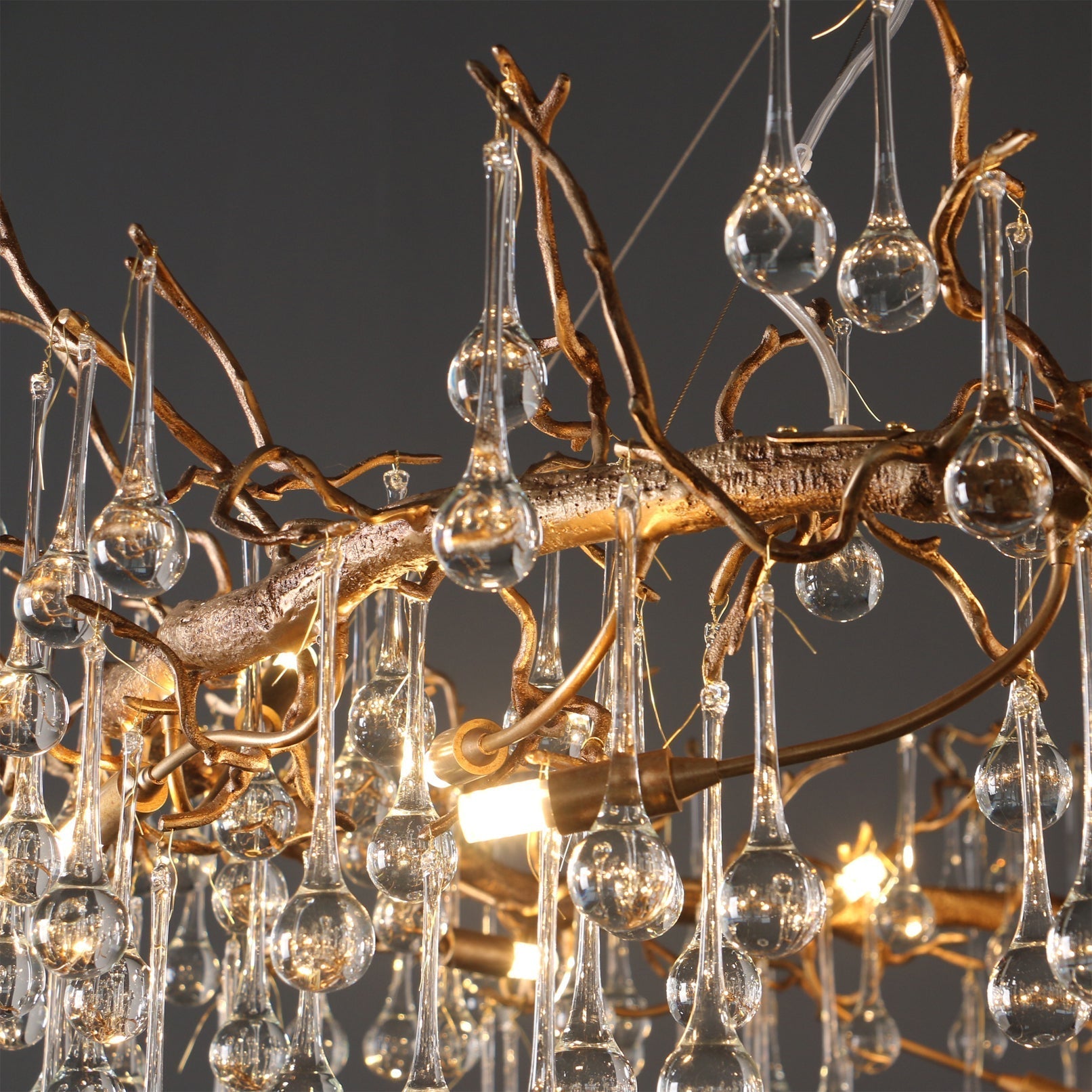 Anita Branch Brass Crystal Chandelier