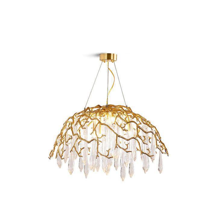 Riviko Verdant Canopy Brass Chandelier - Background Shot