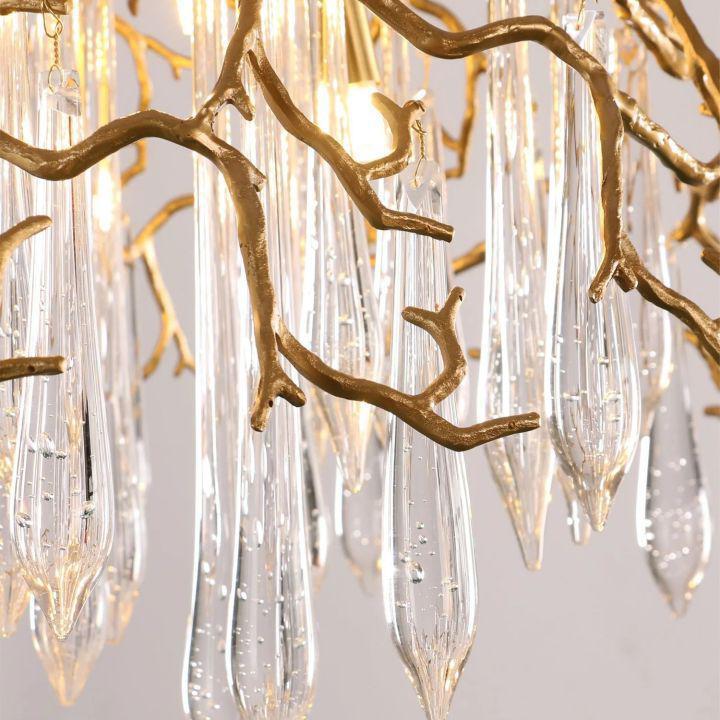 Riviko Verdant Canopy Brass Chandelier - Background Shot