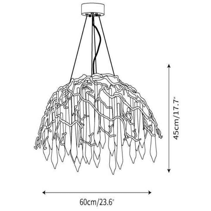 Riviko Verdant Canopy Brass Chandelier - Background Shot