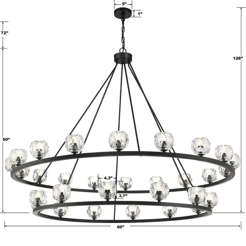 Agron 30 Light Crystal Chandelier - Riviko
