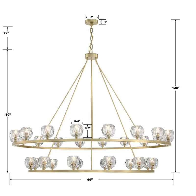 Agron 30 Light Crystal Chandelier - Riviko
