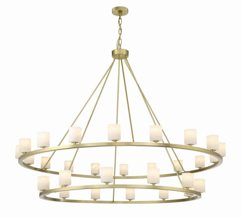 Agron 30 Light Alabaster Chandelier - Riviko