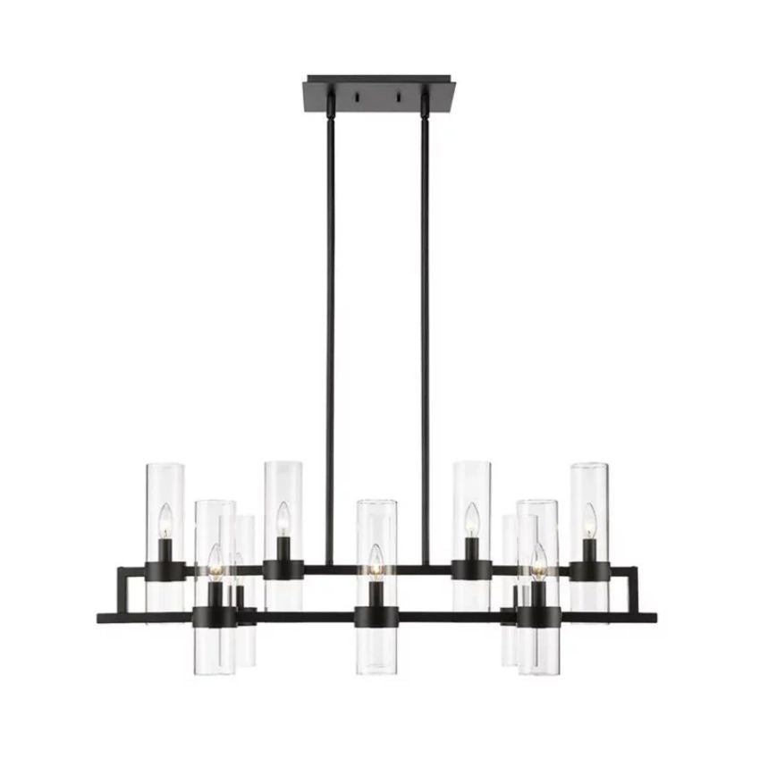 Riviko Brio Rectangle Chandelier 43" - Background Shot