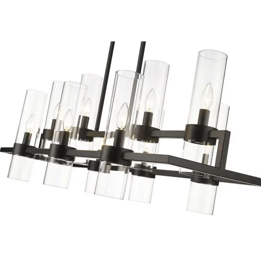Riviko Brio Rectangle Chandelier 43" - Background Shot